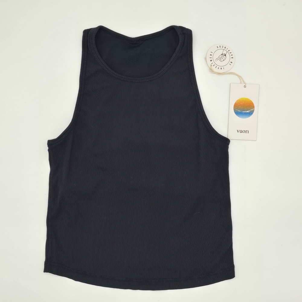 Vuori Black Elevation Plyo Tank Size Large